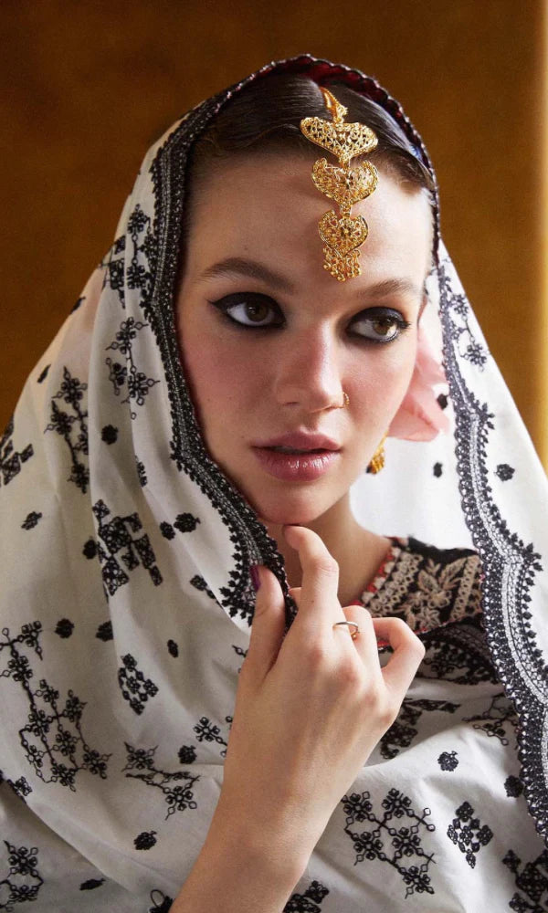 HUSSAIN REHAR - 3PC Embroidered SUIT IN DHANAK