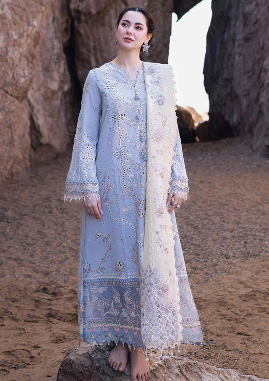 Qalamkar - 3PC Embroidered SUIT IN DHANAK