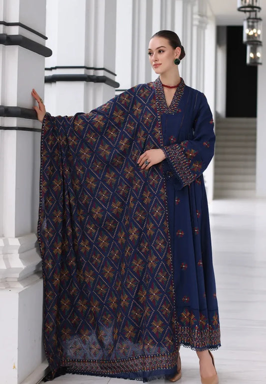 Bareeze - 3PC Embroidered suit in Dhanak