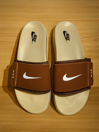 Brown Nike Slides | Medicated Sole