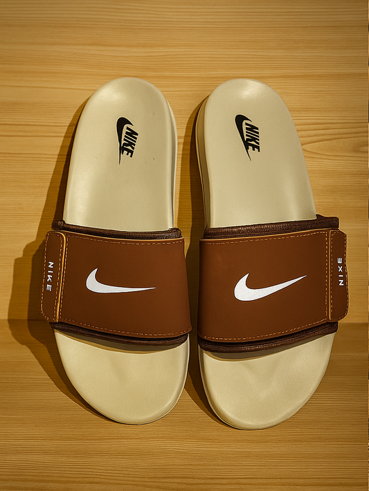 Brown Nike Slides | Medicated Sole