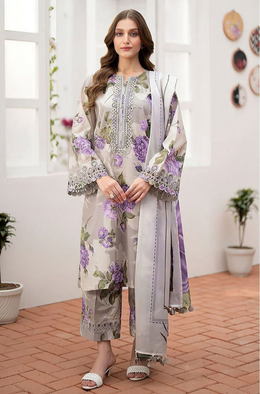 BAROQUE - 3PC PRINTED SUIT